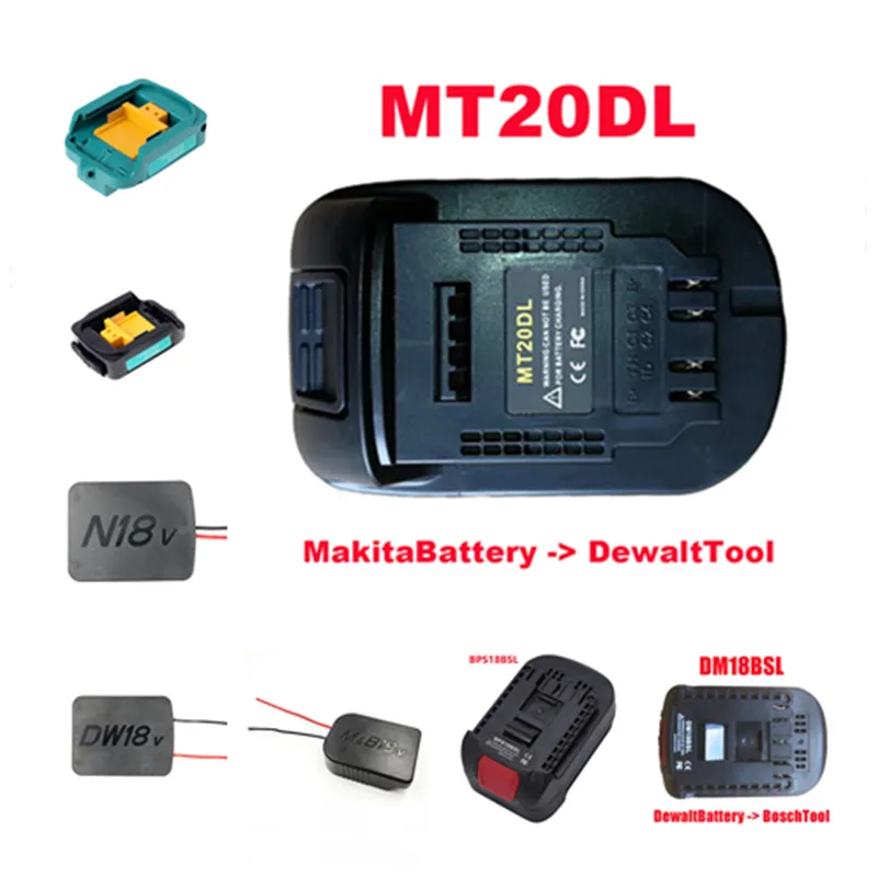 

Power Tool Adapter MT20DL Adapter for Makita 18V power tool using converter platform for dewalt milwaukee bosch 18/20V battery