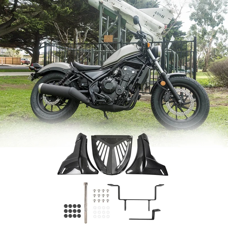 

Motorcycle Engine Spoiler Belly Pan Lower Fairing Mounting Bracket for Honda Rebel CMX 300 2017-2021