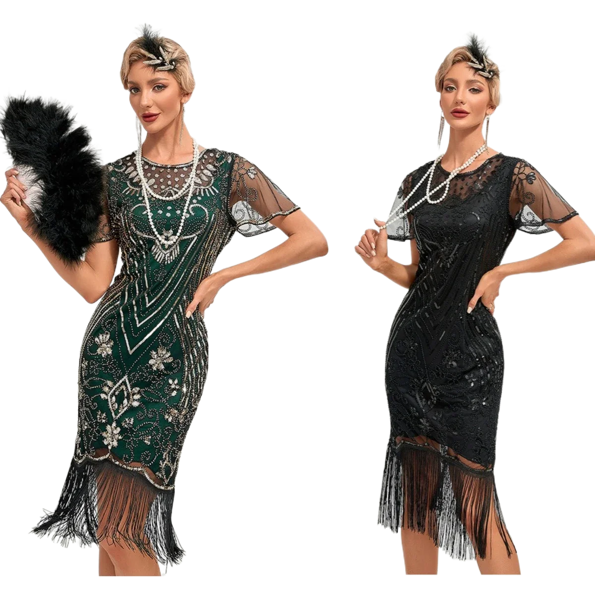 Винтажное платье в стиле 1920-х годов с блестками коктейльное Великий Гэтсби