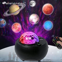 led star galaxy starry sky projector night light built in bluetooth speaker for bedroom decoration child kids birthday present