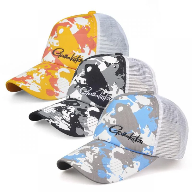 GAMAKATSU Fishing Cap Sun Summer Men's Sun Protector Hat Sunscreen Breathable Mesh Sunscreen Cap Sun Protector Hat