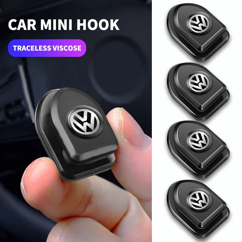 2 шт. самоклеящиеся автомобильные мини-крючки для хранения Volkswagen VW Golf Caddy Scirocco Beetle