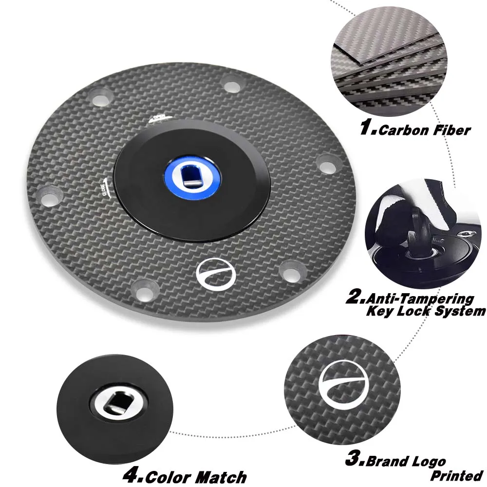 Противоугонная крышка топливного бака из углеродного волокна замок для ключей