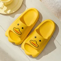 2022 New Fashion Cute Slippers Women's Summer Home Indoor Bathroom Bath Men's Non-slip Yellow Duck Home Couple Beach Sandals