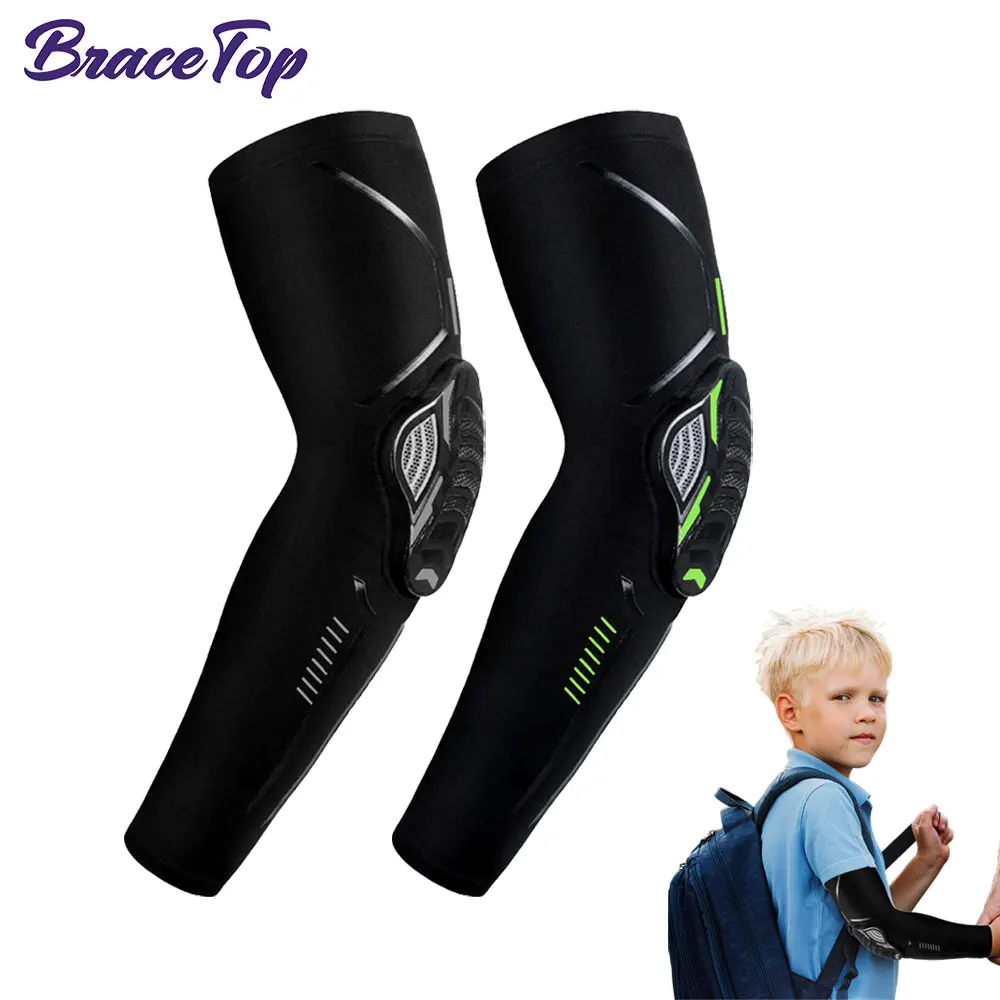 

1PCS Kids Sports Stretch Honeycomb Arm Guard Anti-Collision Pressure Elbow Cover Pad Fitness Armguards Sport Cycling Arm Warmers