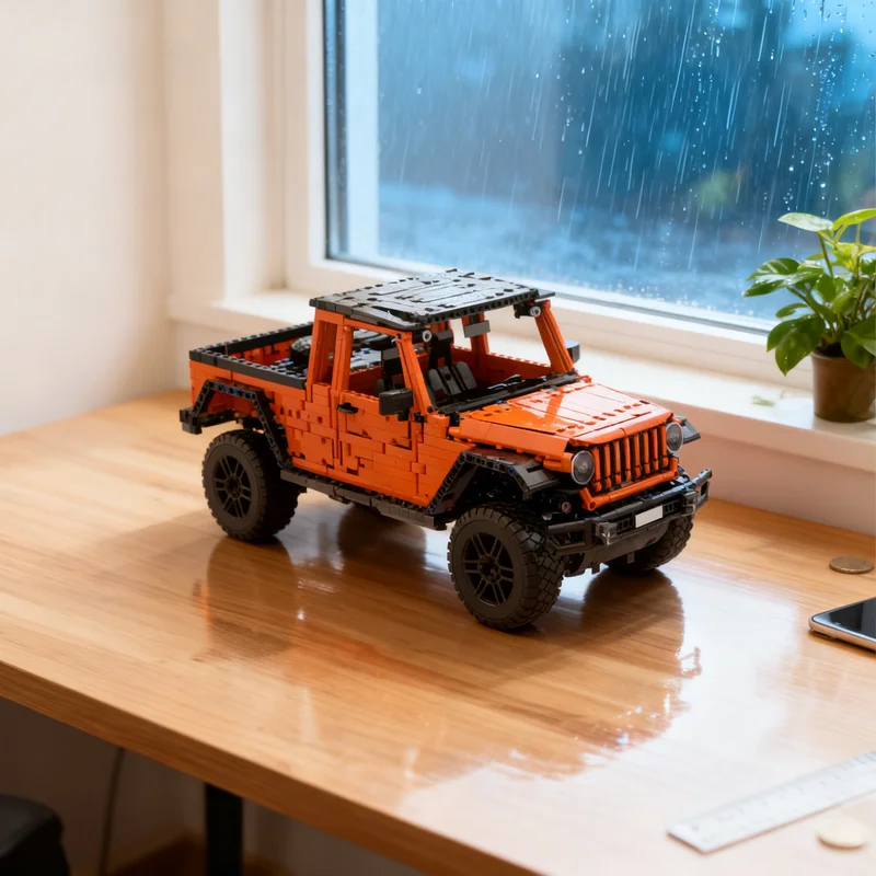Фото 2019 деталей MOC Technical Jeep Wrangler JK8 - модель B-Model, строительные блоки, коллекция 
