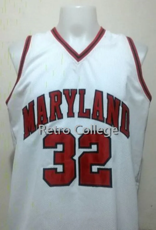 

#32 Joe Smith Maryland Terrapins White Basketball Jersey Knights Throwback Custom any name and number