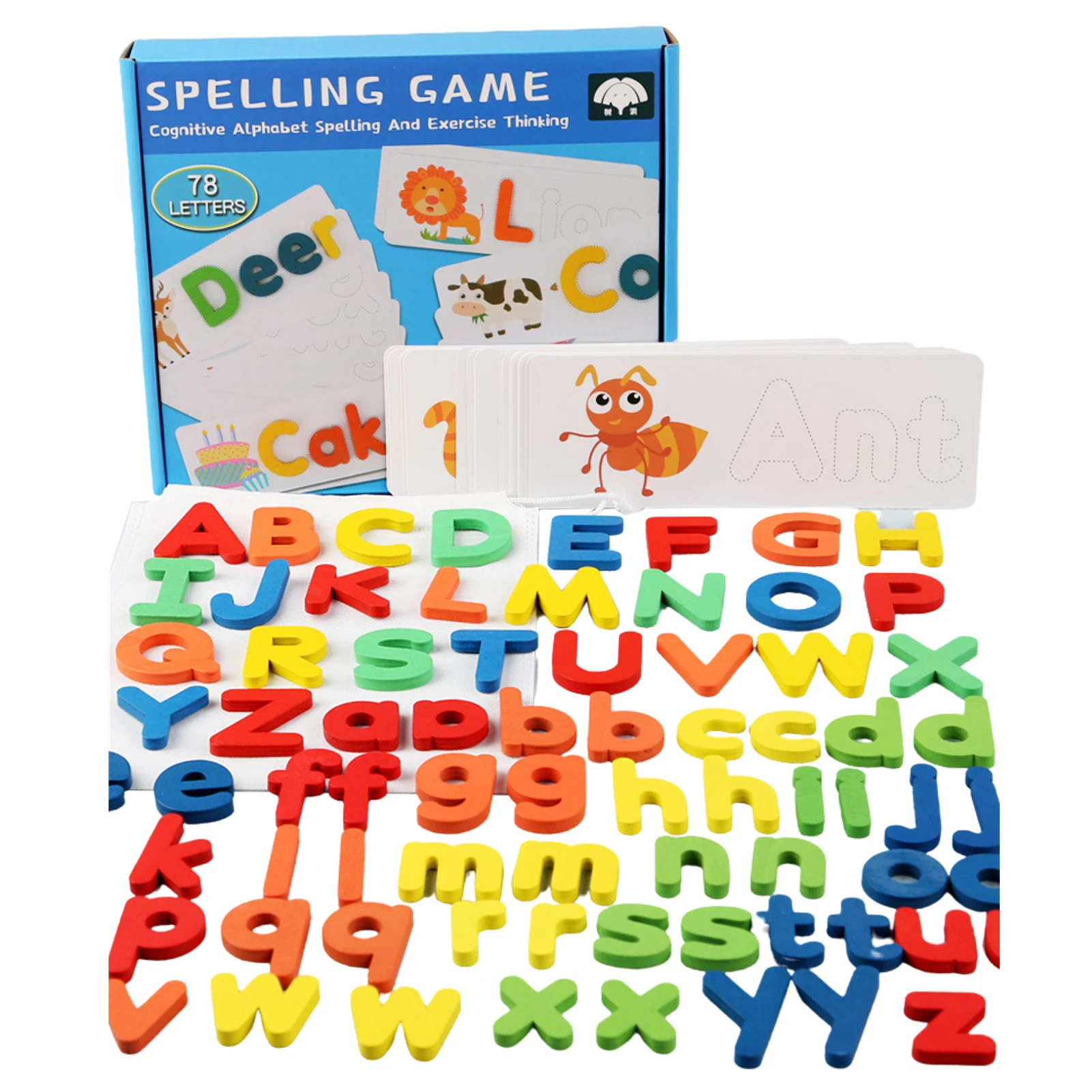 

Обучающие игрушки для правописания, деревянные алфавитные флэш-карты, подходящие буквы, головоломки, игры Монтессори, дошкольные развивающ...