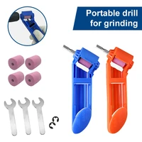1set drill bit sharpener portable drill grinding tools corundum grinding wheel drill bit sharpener titanium drill bit power tool