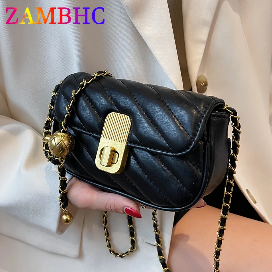 

Purses and Handbags Luxury Women's Small Sling Shoulder Bag PU Leather Crossbody Bags for Women 2022 New Fashion Lock Ladies Sac