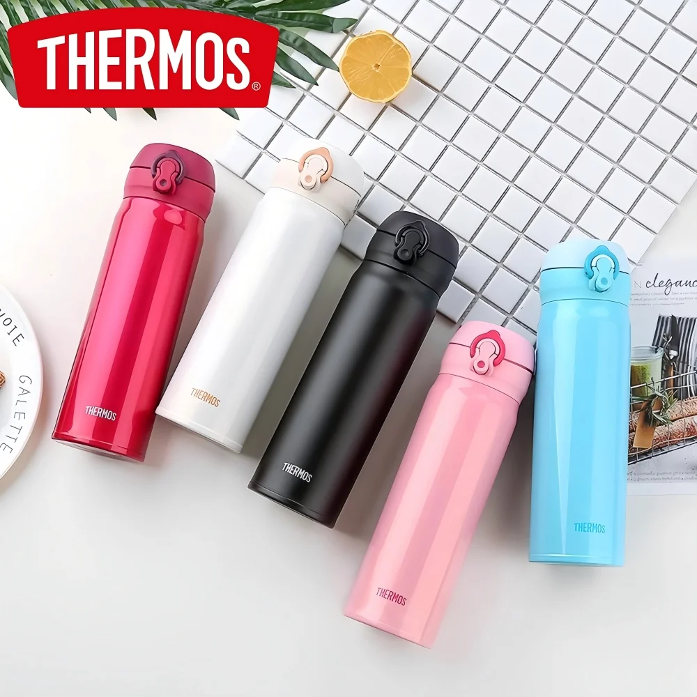 Фото Термокружка из нержавеющей стали THERMOS 350 мл/500 мл, бутылка для горячей и холодной воды 6 часов, герметичный кофе для офиса, путешествий на открытом воздухе №4