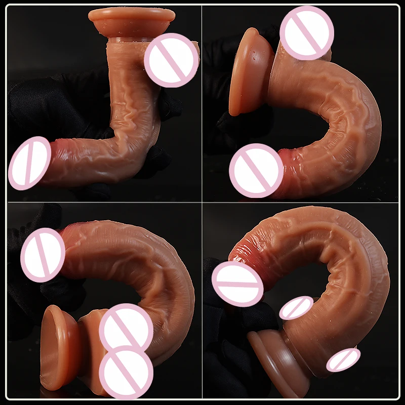 Реалистичный силиконовый фаллоимитатор на присоске 12/8/7 дюймов мягкий пени