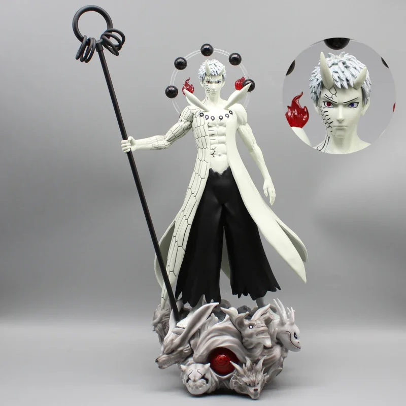 Аниме Наруто Шиппуден фигурки Учиха Обито НАРУТО 40 см ПВХ статуя Коллекция