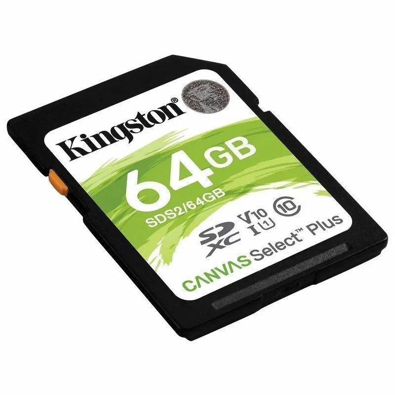 Карта памяти SDXC 64 GB KINGSTON Canvas Select Plus UHS-I U1 100 Мб/сек (class 10) SDS2/64 SDS2/64GB | Электроника