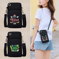 ladies mobile phone bag wallet teacher series printing messenger shoulder sports wrist bags mobile phone bag card bags