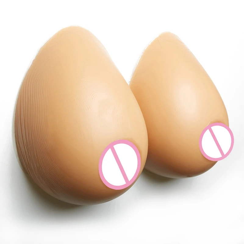 1000g/pair D Cup Silicone External Breast Prostheses for Transgender Artificial Fake Boobs Crossdressing Transvestite Cosplays