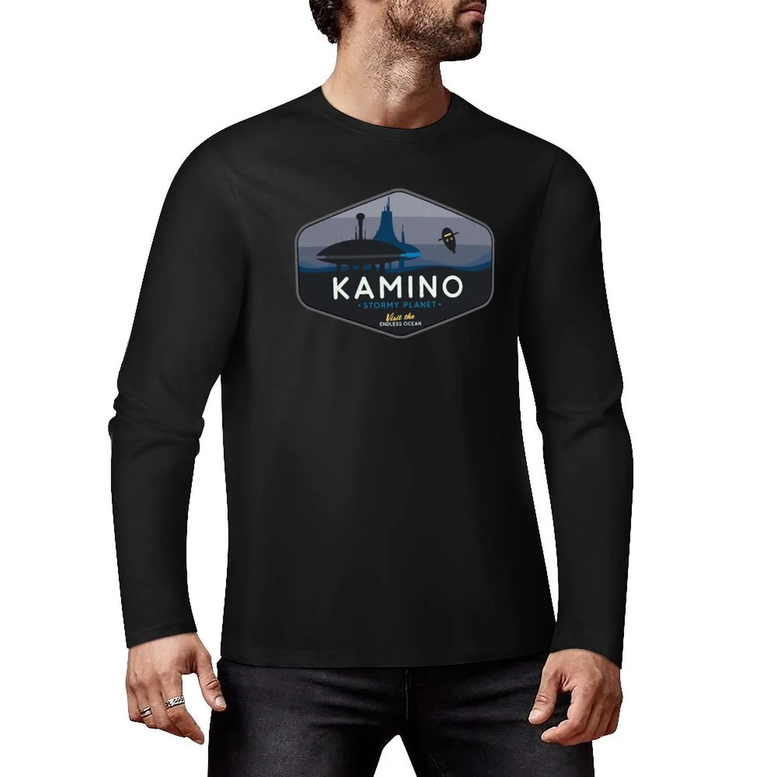 Длинная футболка Kamino-Stormy Planet простая футболки по индивидуальному заказу