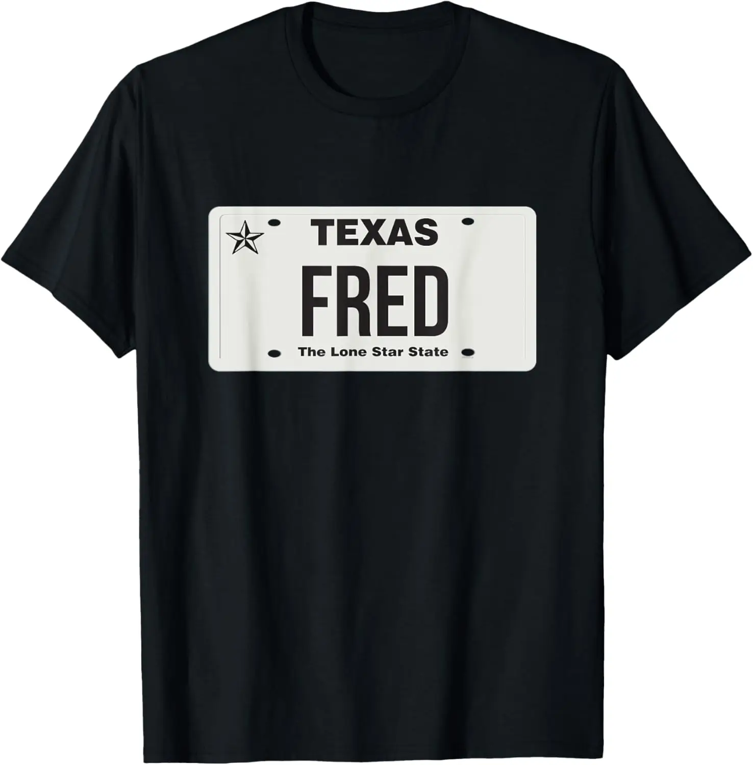 Персонализированная футболка с изображением Фреда и номерного знака Car Guy