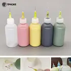 Пластиковые инструменты для керамики, 50 мл, прозрачная сдавливаемая грязевая бутылка, точечная линия сделай сам