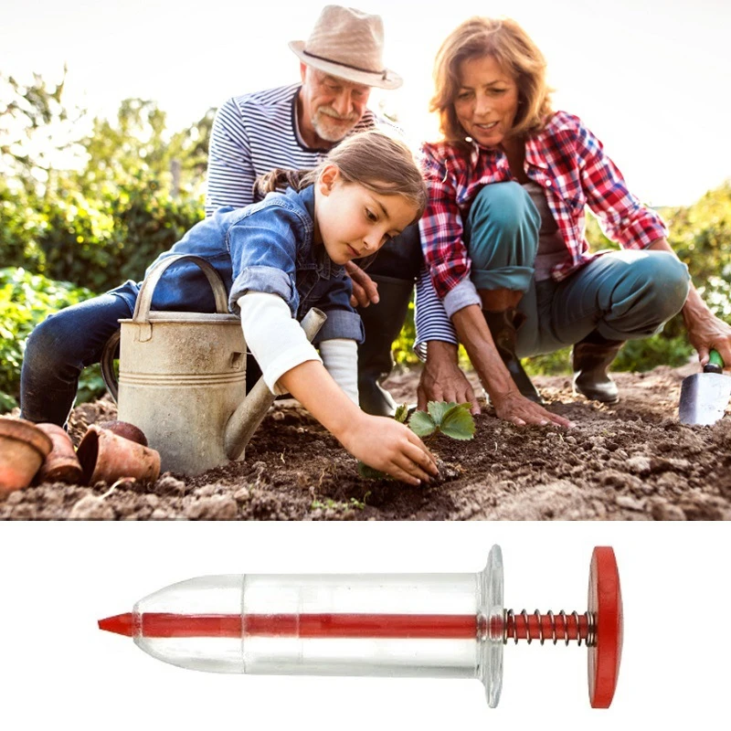 

Syringe Seeder Mini Sowing Seed Dispenser Garden Seed Sower Planter Manual Seeding Tools Flower Pot Flower Bed Gardening