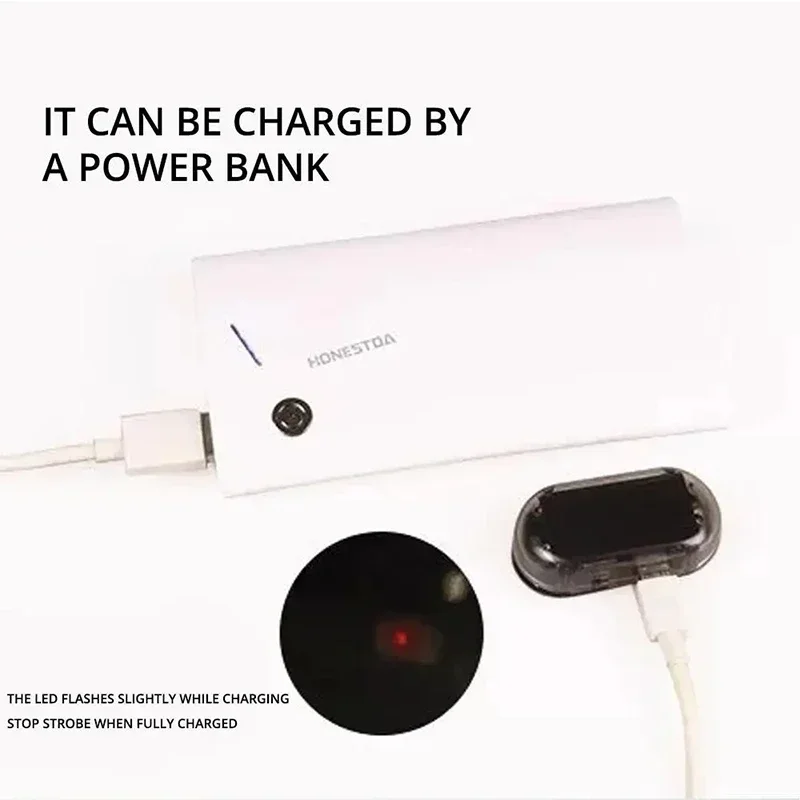 1 шт. автомобильный светодиодный светильник безопасности на солнечной энергии