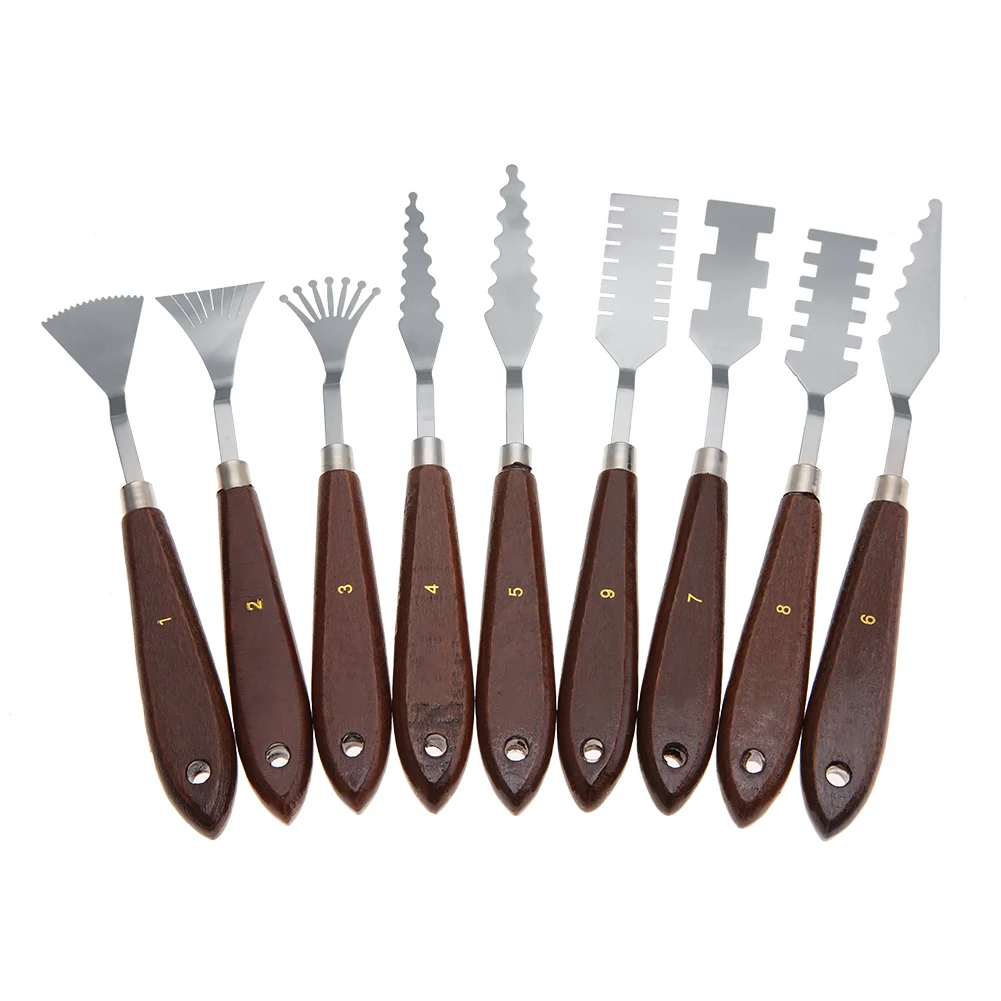

9pcs Paint Spatula Palette Coloring Tools for Artist Drawing Art Painting Supplies 9pcs 9pcs 9pcs