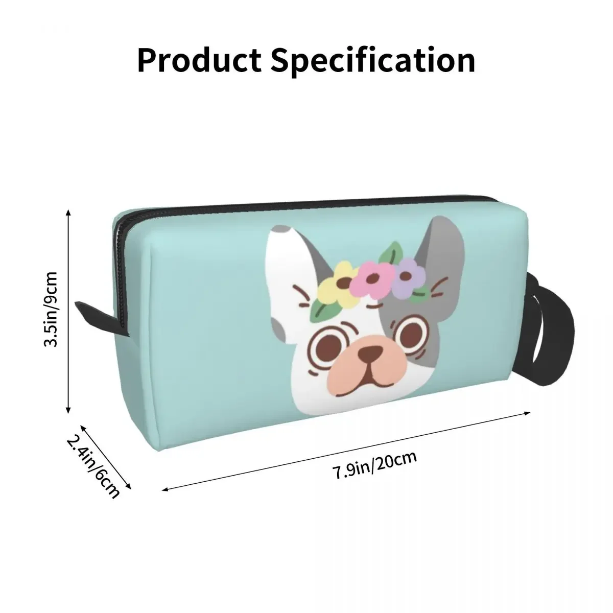 Пеналы с французским бульдогом и цветами большие сумки для ручек коробка пенал