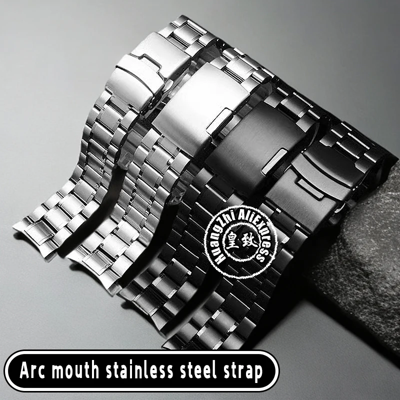 20 мм 22 для Seiko Timex Casio Longines Armani изогнутый конец ремешок из нержавеющей стали