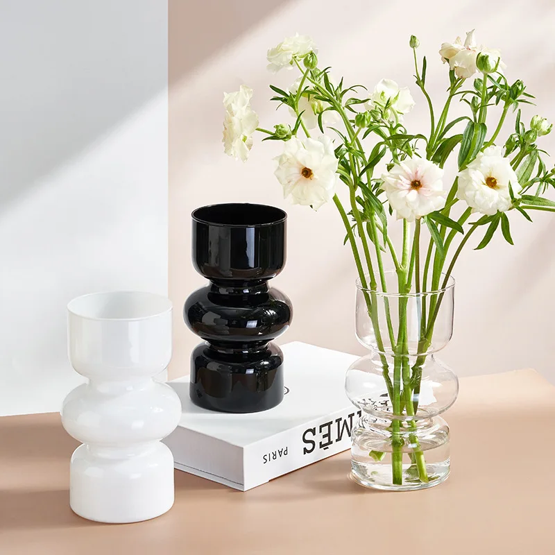 Европейская Минималистичная стеклянная ваза украшение для гостиной и украшения