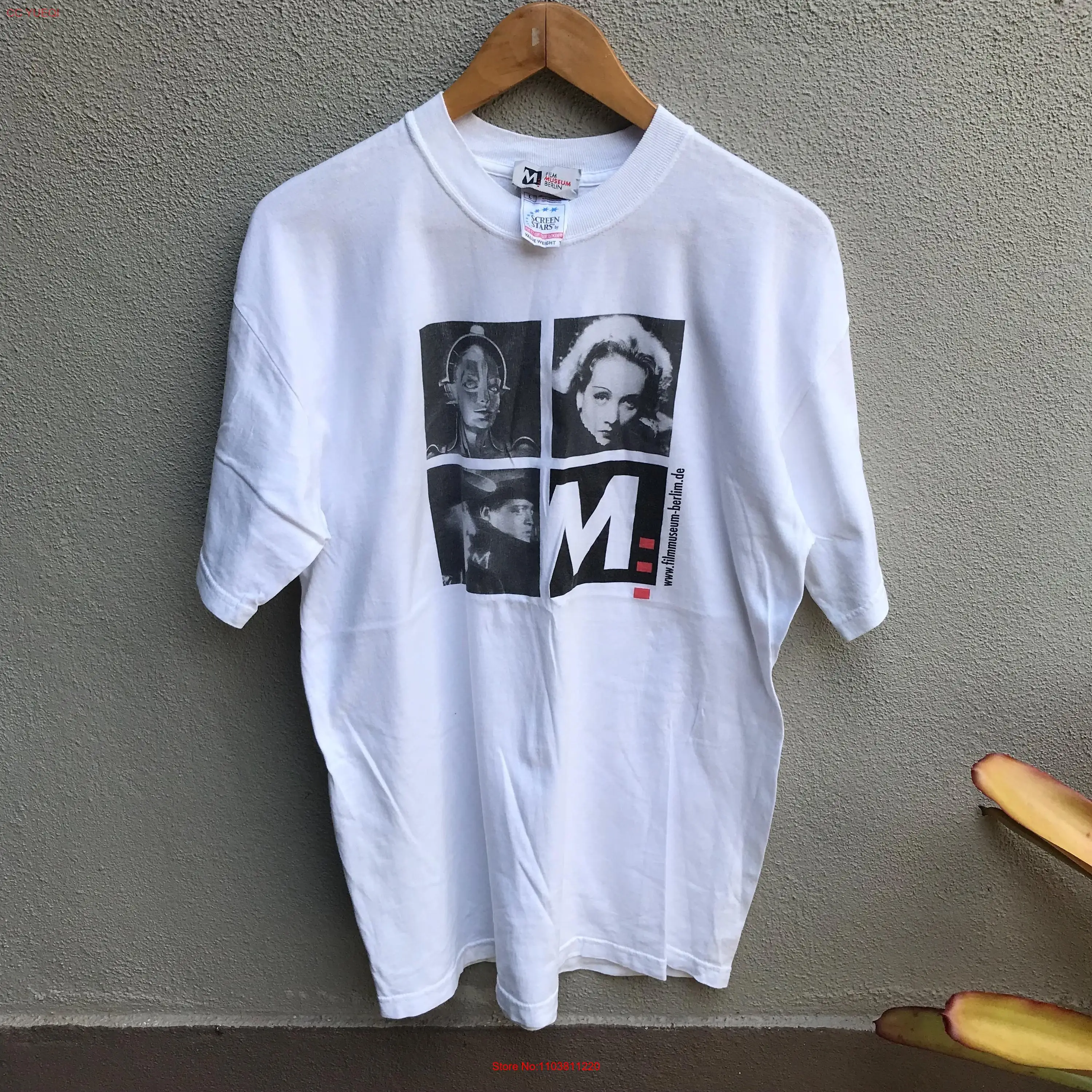 Фото Vintage 90s FILM MUSEUM BERLIN tee marlene dietrich movie long or short sleeves №1