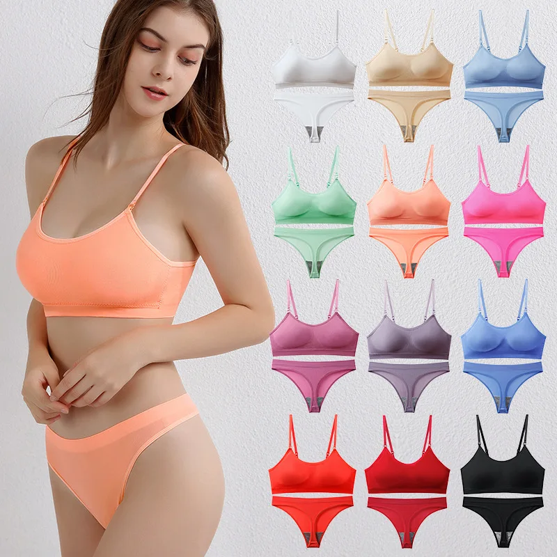 

Sexy Backless Bra Set Women's Thongs Panties Bra and Pantys Set Bikini Swimmsit Plus Size Lingerie Set Push Up Sports Underwear