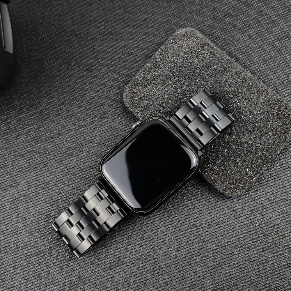 

Ремешок из нержавеющей стали для apple watch band 45 мм 41 мм 44 мм 40 мм 42 мм 38 мм, деловой браслет для iwatch series 7 se 6 5 4 3