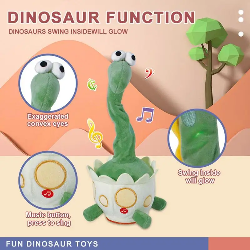 

Novelty Dinosaur Dancing Toys Funny Shake Swing Dinosaur Plush Toy Toddlers Kids Toys Children Birthday Gifts Popular Toys 2023