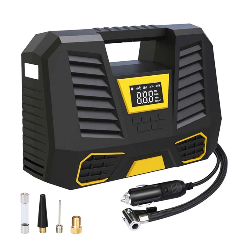 

Air Compressor Portable Quick Car Air Pump 150PSI With LED Flashlight Screen For Car Bicycles