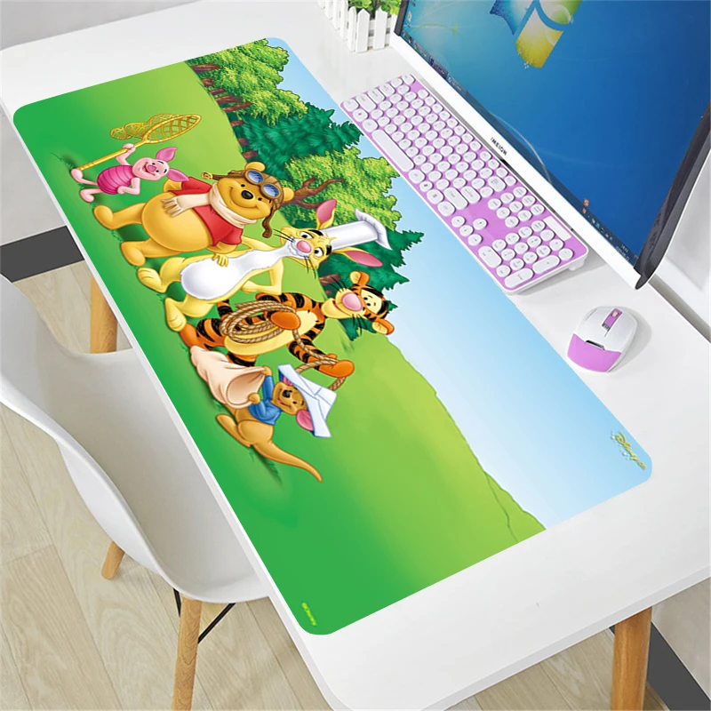 Winnie the Pooh Mouse Pad Gamer PC Completo Computer Large 900x400 XXL Desk mat Keyboard Anime Gaming Accessories Mousepad