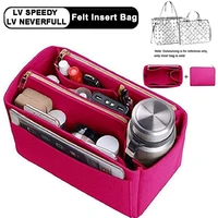 evertoner women makeup organizer felt insert bag for speedy neverfull travel inner purse portable cosmetic bags