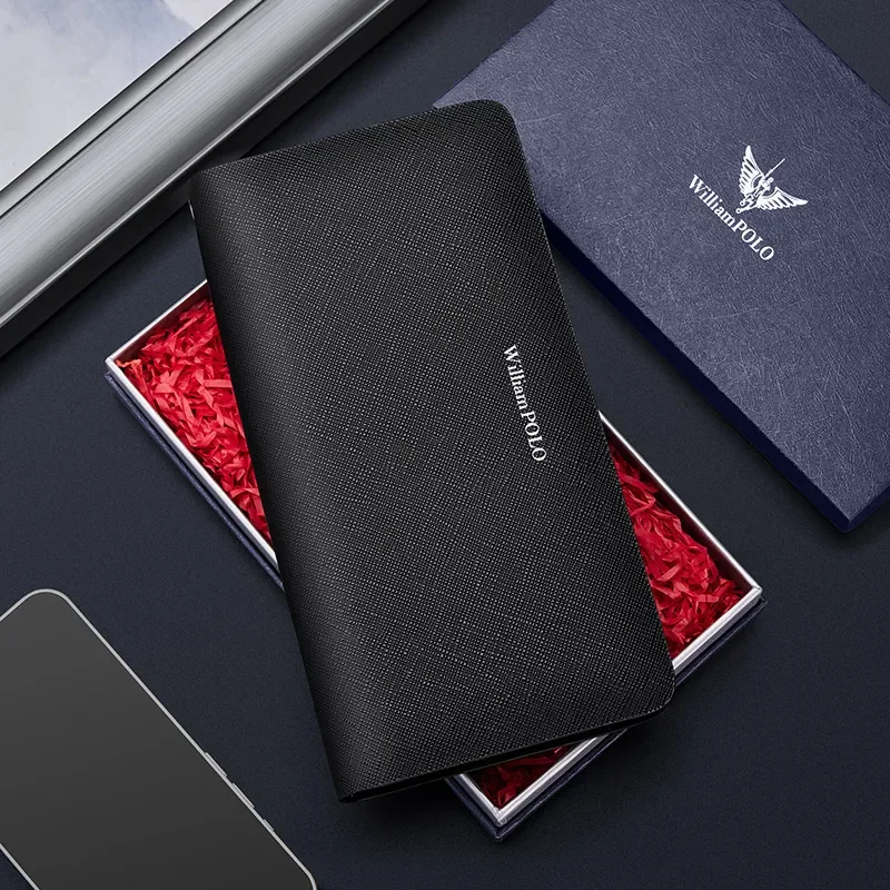 Новый мужской кошелек WILLIAMPOLO деловой бумажник на молнии с монетницей держатель