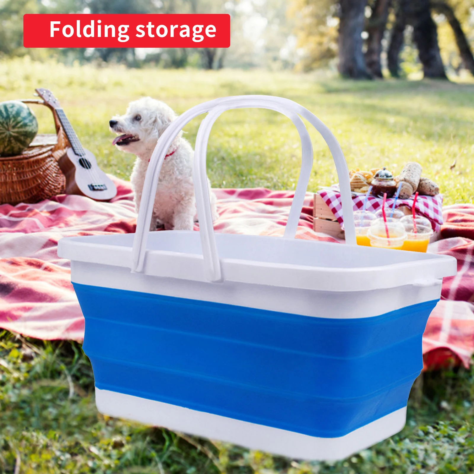 

Multifunctional Collapsible Bucket Portable Water Container for Washing Dishes Camping Hiking Lightweight Buckets