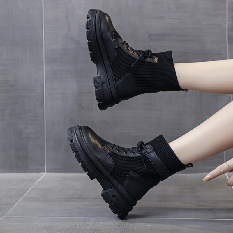 Women Fashion Autumn and Winter Nude Boots 2023 New Casual Women Shoes Short Boots Woman British Women Shoes  Shoes