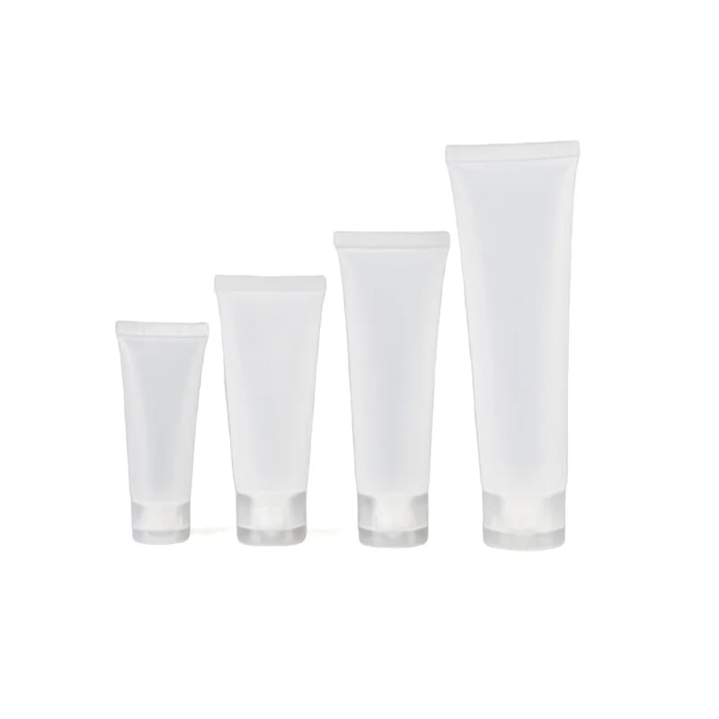 

56ml 66ml 90ml 110ml 128ml Empty Portable Tubes Squeeze Cosmetic Containers Flip Cream Lotion Frosted Plastic Soft Tube Bottles