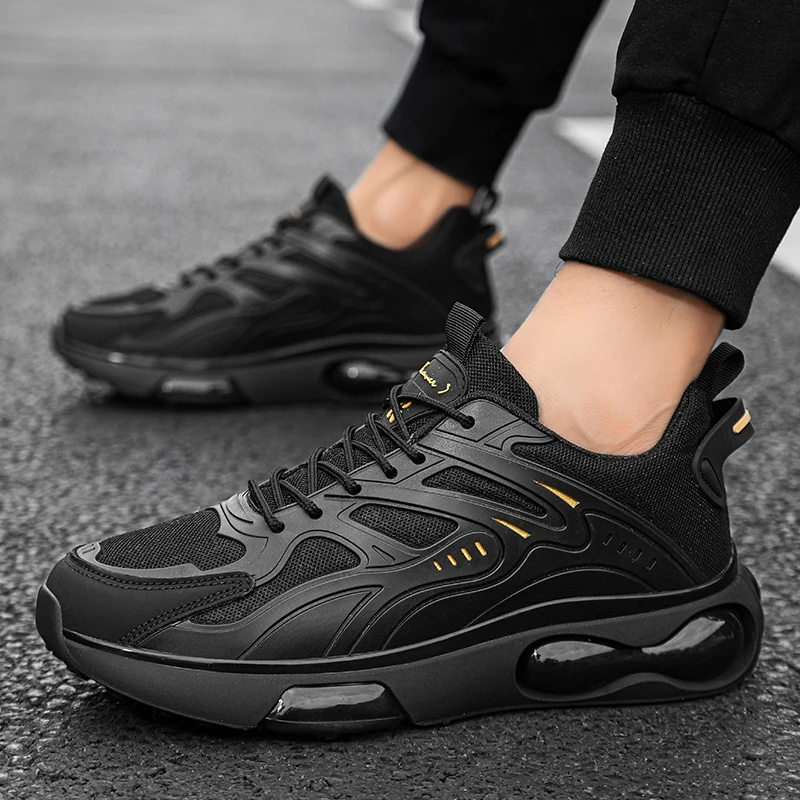 

Spring Casual Men's Running Sneakers Comfortable Soft Bottom Outdoor Non-slip Deodorant Breathable All-match Solid Shoes for Men