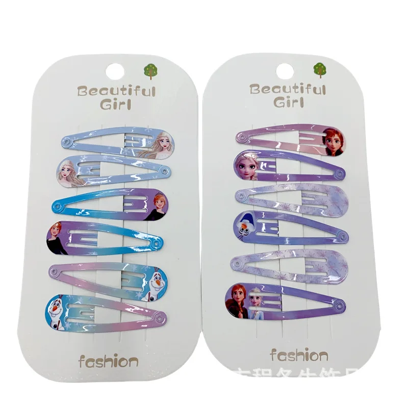 5/10 шт. заколка для волос Холодное сердце Диснея Эльза 4 8 см аксессуары с цифровой