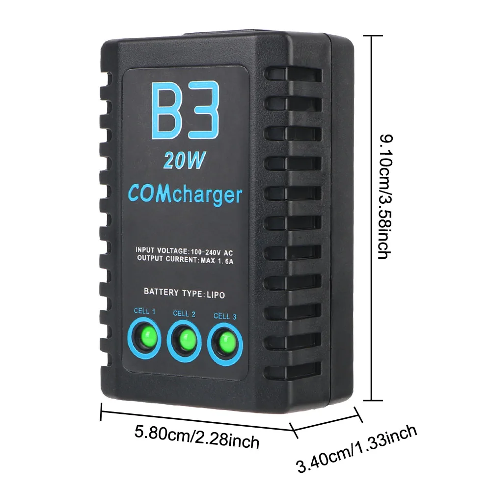 Зарядное устройство со светодиодной подсветкой компактное балансирующее