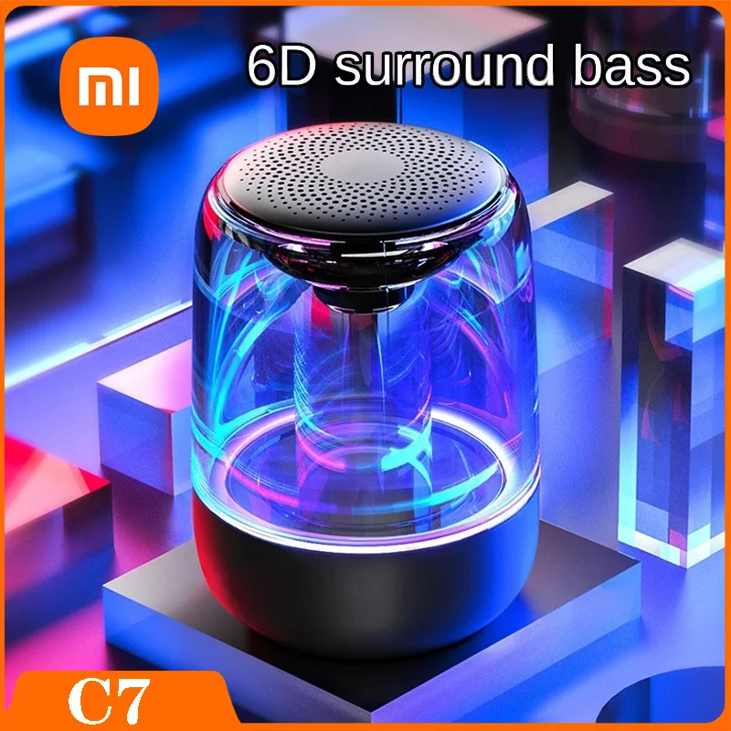 

Xiaomi Bluetooth Speaker 6D Surround Bass Audio Fashion Outdoor Portable Luminous Desktop USB Mini Wireless Card Speakers Best