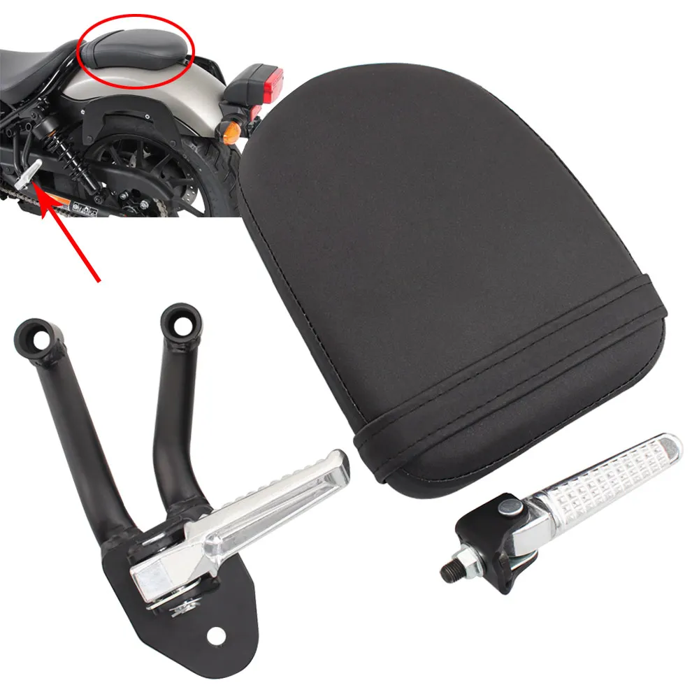 

Черный Задний пассажирский кронштейн с подножками для Honda 2017-2018 Rebel CMX 300 500 модельные аксессуары для мотоциклов, горячая Распродажа