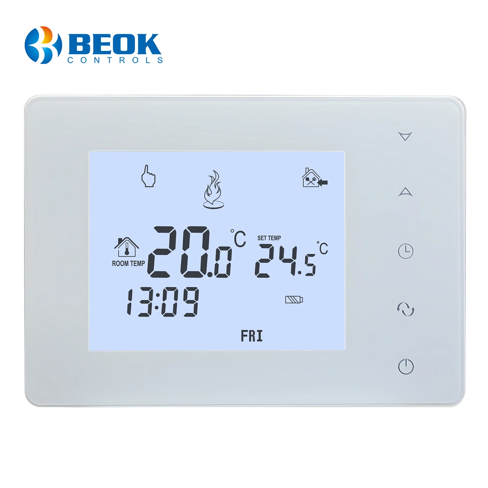 

Beok Smart Wired Thermostat Gas Boiler Heating Room Programmable Thermoregulator Temperature Controller Battery Powered