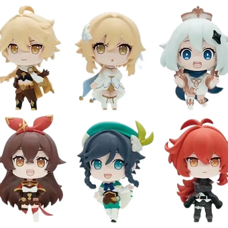 Фото Bushiroad Games Genshin Impact Vol 1 Аниме Фигурка Gashapon набор моделей паймон разбавленный Венти Янтарная фигурка коллекционные игрушки подарок №5