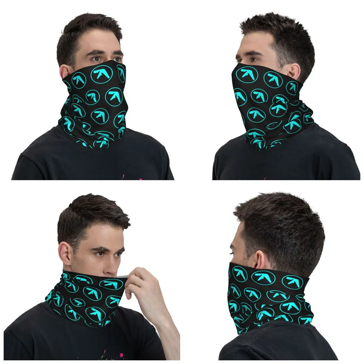 Aphex Twin Neck Gaiter Men Women UV Face Shield зимняя бандана шарф для пеших прогулок