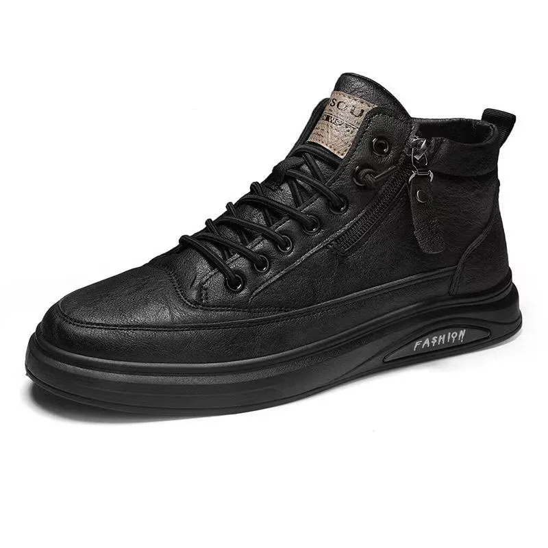 Мужская повседневная обувь Новые высокие кроссовки Модельерская на платформе