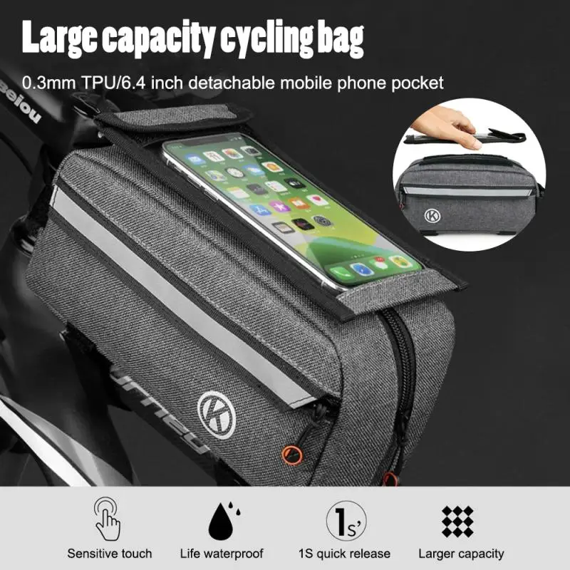 

Новая велосипедная сумка, рама, передняя Верхняя трубка, велосипедная сумка, водонепроницаемая 6,0/дюйма, фотосессия, сумка для горного велосипеда, велосипедные аксессуары